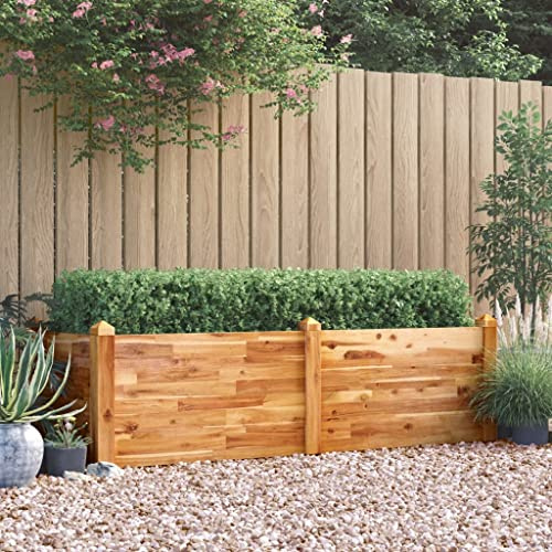 Hochbeet Pflanzkübel Blumentopf,Hochbeet 160x60x44 cm Massivholz Akazie,Für Balkon Oder Garten,Einfach Zu Montieren