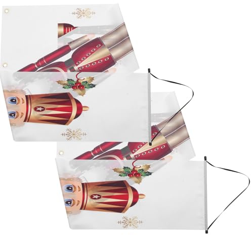 Toyvian Bannière de Porte Noël Couplet Soldat Casse-Noisette 1 Paire Décoration Fête Intérieur et Extérieur Fournitures Maison Déco Porte d'Entrée Ornement Jardin Festif