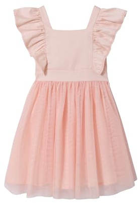 Vertbaudet Festliches Mädchen Volantkleid, Musselin & Tüll