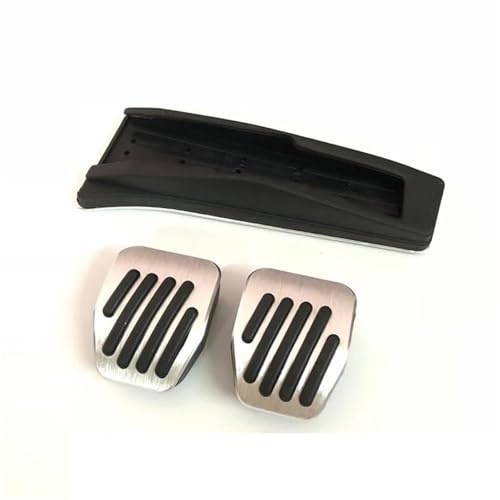 Für BMW 1 2 3 4 5 6 7er Reihe X1 X3 X4 X5 X6 E71 E72 F15 F16 E46 E60 E92 E93 F30 F31 F32 Auto Antirutsch Pads Gaspedal Fußpedal Abdeckungen gaspedal bremspedalabdeckungs(MT Silver Thick)