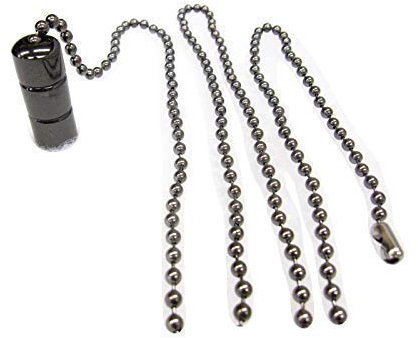 Penbrice Interiors Gun Metal Bathroom Light & Fan Cord Pull Weight Black Nickle