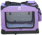 HugglePets Foldable Fabric Pet Crate Carrier - Purple (Extra Large 82cm) Lightweight & Ventilated Double Door Carrier for Dogs & Cats with Sheepskin Mat. Ideal for Home & Travel.