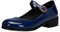 MISSUIT Damen Mary Janes Flach Lack Pumps mit Riemchen und Schnallen Bequeme Geschlossen Schuhe(Blau,41)