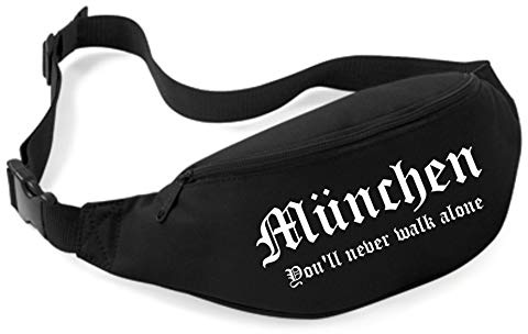 Uglyshirt89 München Bauchtasche | Ultras Fussball Sport Fan Tasche (Schwarz)
