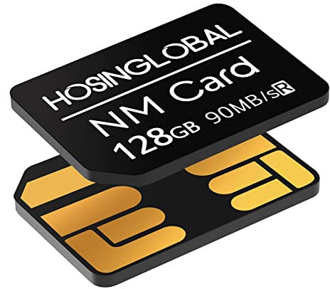 Carte NM 128Go 90Mo/S Nano Carte mémoire Nano Carte Uniquement Convient pour Huawei P30/P40/P50 series/Mate20 Series/Mate30 Series/Mate40/Mate40pro Nano 128GB Card