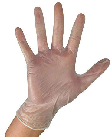 Medium - Disposable Gloves by ComDent ®, Powder-Free Vinyl Gloves 100 Pack, Suitable for caterers, Suitable for non-invasive medical procedures, washing, cleaning, industrial, home use (Medium)