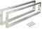 Montixx® Set di 2 consolle da parete e portasciugamani a forma rettangolare in acciaio inox per supporto lavabo/sottopiano per lavabo, piano per lavabo e lavabo, lunghezza 45 cm x altezza 15 cm