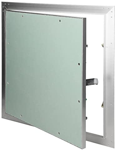 ECD Germany Revisionsklappe Revisionstür GK-Einlage 300x300mm Gipskarton 12,5mm Alu Rahmen Revision Wartungstür Wartungsklappe Wartung Reinigungsklappe Wartungsöffnung Feuchtraumgeeignet Trockenbau