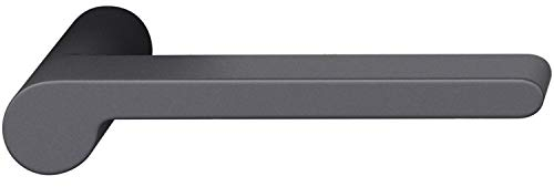 FSB 0 10 1021 04642 0810 Drückerlochteil Türgriff rechts, Türdrücker flach ASL AGL, Aluminium schwarz matt 10102104642, Silber