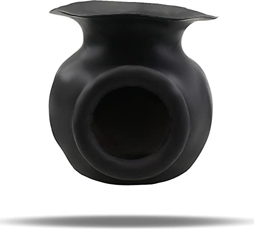 LatexDreamwear - 100% Latex rubber Hodensack/Hoden Kondom mit Öffnung - sehr angenehmer Tragekompfort mit Rand zum ankleben an Gummianzug Sleeve in schwarz