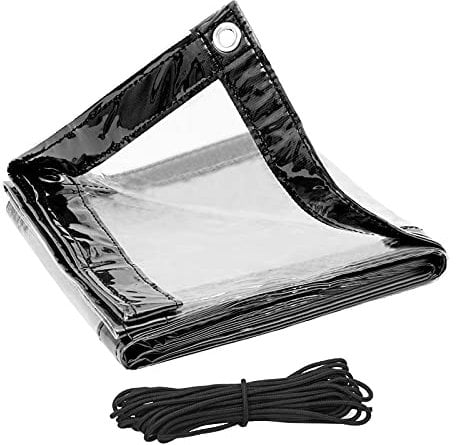 WOLTU Bâche Transparente avec Oeillets Bâche de Protection Imperméable 380g/m² PVC Protection de Vent Pluie Soleil pour Serre Jardin Pergola 4 x 5 m