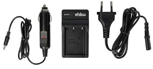 vhbw Ladegerät kompatibel mit Fuji/Fujifilm X-T2, X-T20, X-T200, X-T3 Kamera-Akku - Ladeschale + Kfz-Adapter