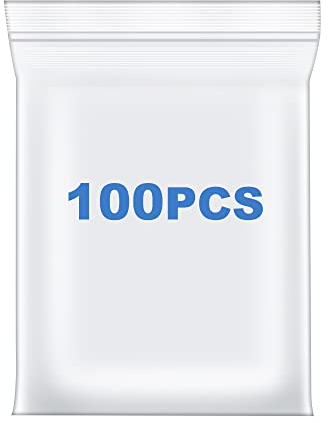 Somoga 100 Stück 20,3 x 25,4 cm dick 2,4 mm transparent Reißverschluss Polybeutel Kunststoff wiederverschließbare Zip Seal Lock Bags Drucke Fotokarten Snacks Samen Reißverschluss Tasche