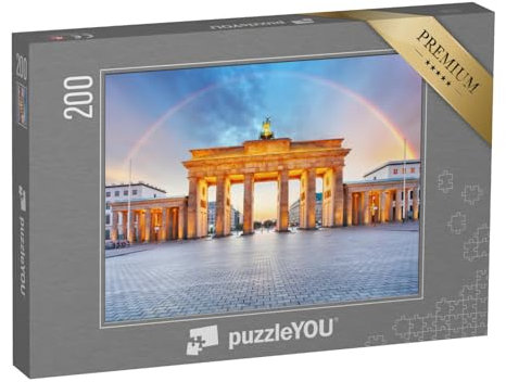 puzzleYOU: Puzzle 200 Teile „Berlin: Brandenburger Tor mit Regenbogen“ – aus der Puzzle-Kollektion Brandenburger Tor