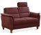 CAVADORE 2er-Sofa Palera mit Federkern / Kompakte Zweisitzer-Couch im Landhaus-Stil / inkl. 1 Kopfstütze / 149 x 89 x 89 / Mikrofaser, Rot