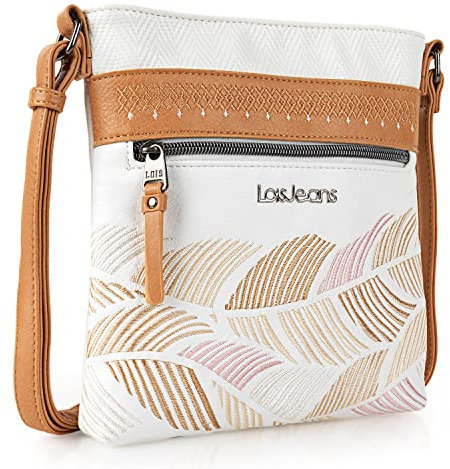 Lois - Handtasche Damen Umhängetasche Damen Klein & Stilvoll Handtasche Damen Umhängetasche Crossbody Bag Damen, Weiss