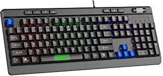 Celly, Tastiera Stealth, Linea Sparco, Tastiera Retroilluminata RGB con 12 Modalità di Illuminazione, Tastiera Pc con Filo, Tasti a Membrana e Anti-Ghosting, Connessione Plug&Play con Cavo USB-A 1,5m