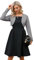 KOJOOIN Damen Bolero Festlich Pailletten Bolero Glitzer Strickjacke Elegant Kurz Cardigan Bolerojacke Langarm Open Front Shrug Cardigan Casual Top Grau M