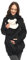 MijaCulture 3in1 Tragejacke Umstandspullover für Tragetuch für Babytrage Kängurujacke 4132 (Schwarz, XL)