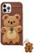 SGVAHY iPhone 13 Case Cute Teddy Bear Cartoon Phone Case with Keychain Soft Silicone Bumper Shockproof Cover Protective Case for Women Girls