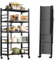 MAGIC SELECT Estantería para Almacenaje, Repisa Modular Multiuso, Estante con Ruedas, Estantería de Pie Plegable, Mueble para Cocina, Baño, Habitación, Salón con 5 Baldas de Almacenamiento.