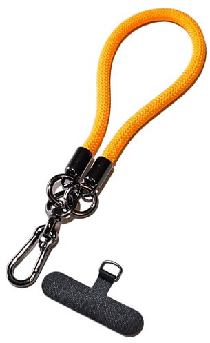 RATASK Wrist Strap Lanyard, Rope Lanyard Wrist Strap for Mobile Phones, Cameras, Keyring, Keychain,Mobile Accessory Pendant (7mm Thickness) (Orange)