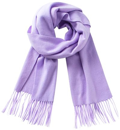 CALVIN & OLIVIA Ultraweicher Winterschal mit Kaschmir-Gefühl, warm, lang, Unisex, Winterschal, perfektes Urlaubsgeschenk für Damen und Herren, Baby Lavendel, Large