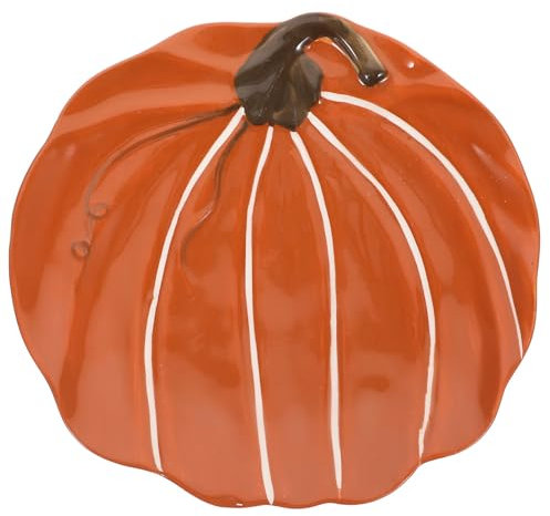 BESTonZON Plato para Servir Calabaza Platos De Halloween De Ceramica Cuenco De Calabaza Vajilla De Halloween Plato De Desayuno Tazón De Avena Cerámica Víspera De Todos Los Santos Antiguo