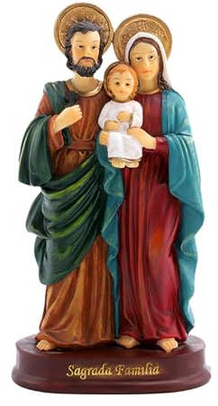 MagiDeal Heilige Familie Statue Krippe Jesus Figur Harz Handwerk Skulptur für Desktop Büro Dekoration Ornament Geschenk