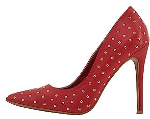 FENIA Damen Pumps mit Nieten, ROT, 41 EU