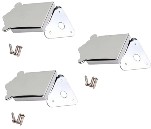 TOYANDONA 3pcs Mandolin Tailpiece Metal Triangle for Guitar Mandolin Fast String Changes Decorative