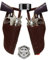 Ensemble de 2 Pistolets de shérif pour Enfants Pistolets Cowboy 2 étuis de Ceinture Ensemble étoiles de shérif Ensemble Pistolets Jouets Far West Jouet de Cowboy Old West pour Enfants Pistolet Double