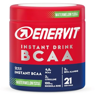 Enervit Instant Drink BCCA Watermelon - Integratore Istantaneo con BCAA e Rhodiola Rosea per Funzione Muscolare e Riduzione Affaticamento