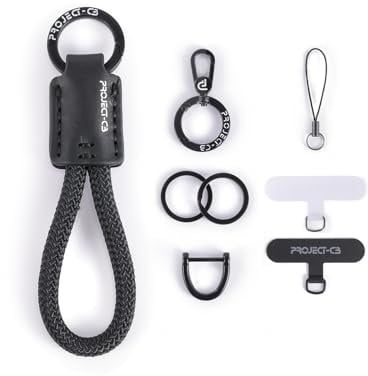 project-cb SHandgefertigter Schlüsselanhänger,Handykette Pads 2,Schlüsselringe 2,Handgelenkschlaufe Handy,Handy Umhängeband
