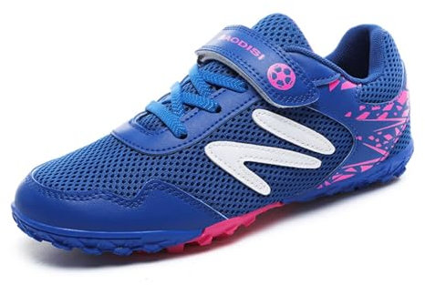 Sainilei Botas de fútbol para niños TF para exteriores, zapatos de fútbol profesionales, S361tf Blue, 27 EU