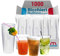 G.M. DISTRIBUZIONE 1000 Bicchieri Monouso da 575 Ml in Plastica Trasparente PET, Bicchieri Usa e Getta per Cocktail, Birra, Granite, Frappe, Bicchieri Multiuso Monouso per Bar e Lounge Bar