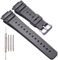 Harz Armband Kompatibel mit Casio DW-5900 DW-9052 DW-5600 GW-6900 DW-6900 G-6900 Herren Ersatz Uhrenarmband Sport Wasserdichtes Armband (Black Silver buckle)
