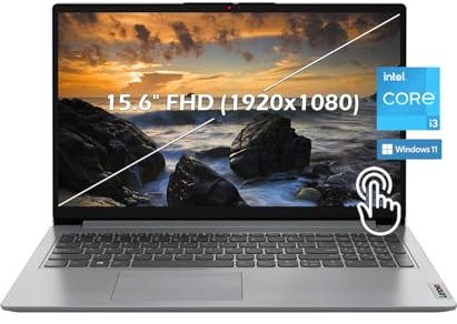 Lenovo Computer portatile Ideapad 3i 2023, touchscreen FHD da 15,6, processore Intel Core i3-1215U di 12a generazione, RAM DDR4 da 12 GB, SSD da 512 GB, HDMI, webcam, Wi-Fi6, Bluetooth, Win11, grigio