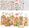 Plätzchentüten, 120 Kekstüten Weihnachten, Weihnachtstüten zum Befüllen, Cellophantüten, Süßigkeiten weihnachten Tüten mit Twist Krawatten für Kekse, Schokolade, Süßigkeiten