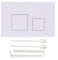 RichVibe Dual Flush Plate for Geberit Models 01 10 20 21 30 50 60 UP300 Toilet Cistern Button(Matte White)