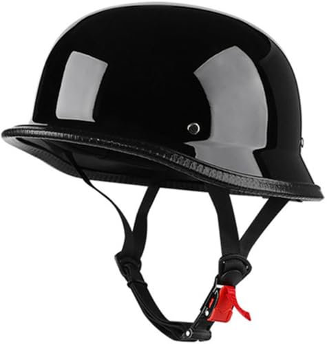 Demi Casques Rétro Adulte Casques Moto Jet Casques Bols Casque Moto Ouvert pour Casque Street Bike Casques Moped Scooter Casque Protection DOTECE Certification 1,XXL:63-64CM