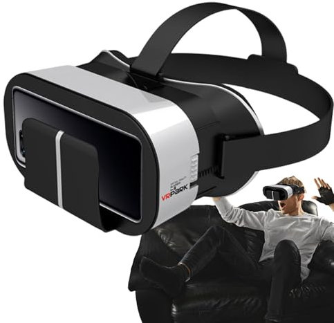 Visore VR compatibile con smartphone - Occhiali 3D regolabili per realtà virtuale | Esperienza video HD per film, viaggi, istruzione, giochi, visione di video panoramici immersivi, intrattenimento int