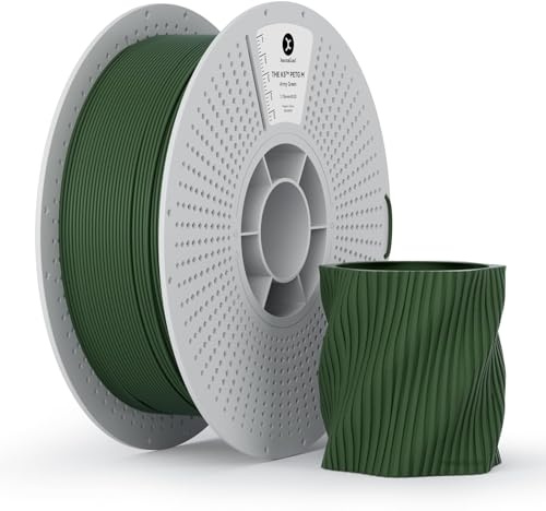 kexcelled Matte PETG Armeegrün Filament 1,75mm +/- 0,03mm, 1kg | Weiche Farbe, Blendarm Matt Finish, Chemische Beständigkeit, Abnehmbare Spule, 3D-Druck-Ästhetikmaterial für FDM-Drucker