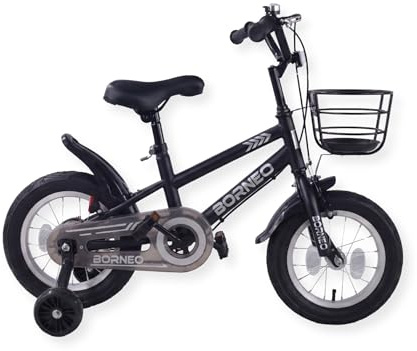 Buxibo - Kinderfahrrad für Jungen - Borneo - 12 Zoll - Schwarz