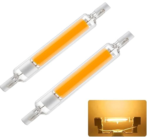 MJGFD R7S LED 118mm Dimmbar 20W – Ersatz für 200W Halogen Leuchtmittel, Warmweiß 3000K 2000 Lumen, flimmerfrei mit 360° Abstrahlwinkel, für Flur, Deckenlampe Stehlampe, 2er Pack