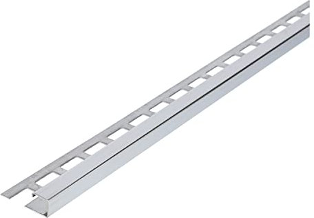 Fliesenschiene, Fliesenprofil, Quadratprofil, Edelstahl (V2A) glänzend, Länge 2,50 m 11 mm Höhe 20 Stück Setpreis