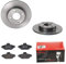 Bremsen Set Bremsscheiben Bremsbeläge Brembo vorne für für Fiat Panda 169 Punto 188