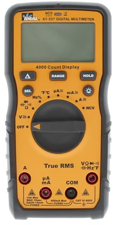 Ideal Electrical 61-337 Auto Range Digital Multimeter with NCVT and Temperature, 600V, CAT III