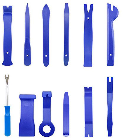 homEdge Auto Trim Kit zum Entfernen von 12 Stück, Werkzeug-Kits für Autoradio-Installation, Polster-Entfernungs-Kit Pry Bar Scraper Set-Blue