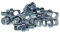 Fix Nippel Strebenbolzen M 5 x 12 mm verzinkt, mit Bohrung 5,3mm, Silber (10er Pack)